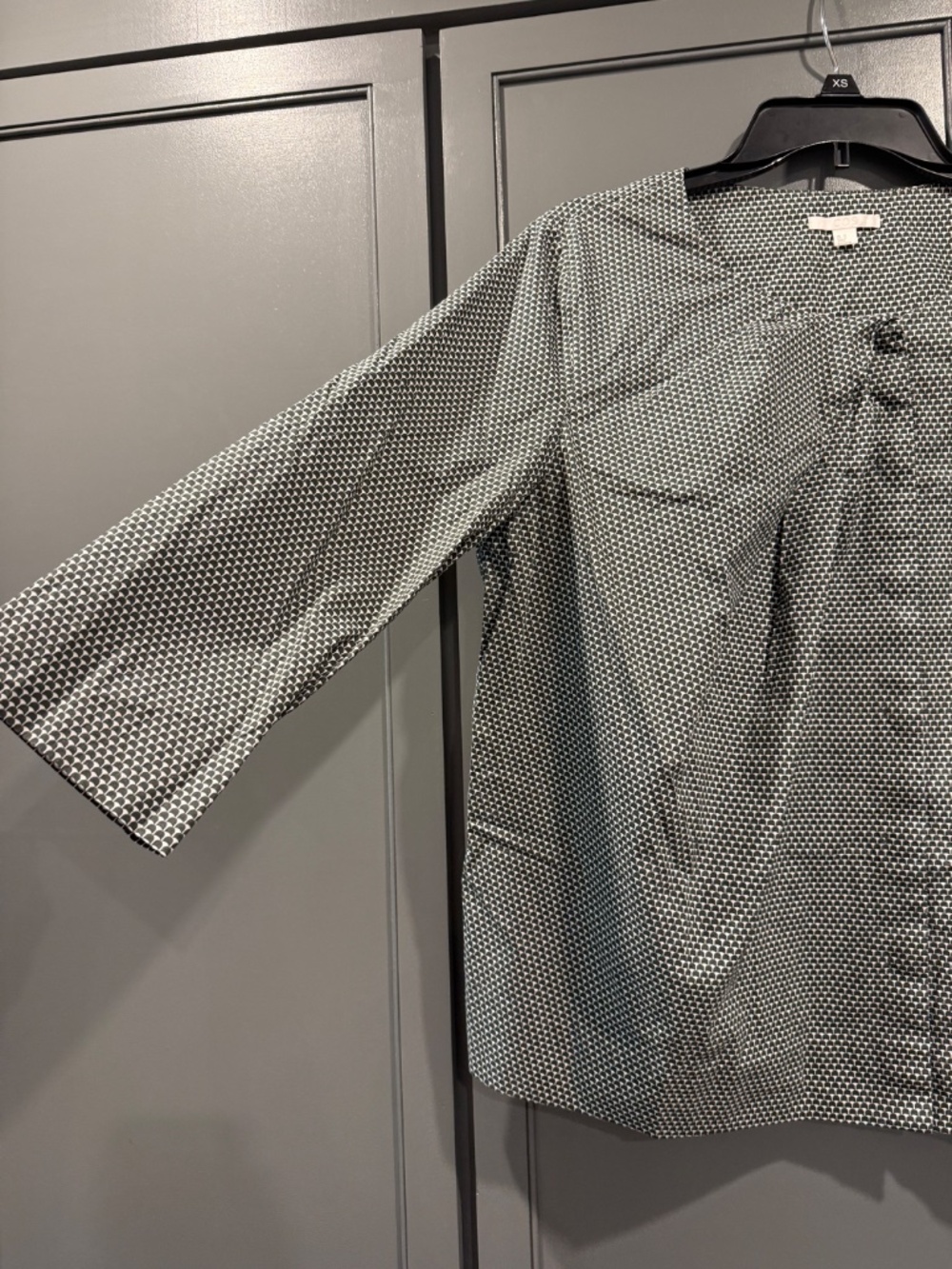 COS Geometric Print Cotton Blouse Size 12 - Picture 2 of 11
